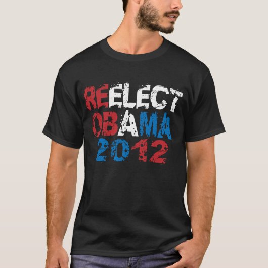 T-shirt Réélisez Obama 2012 (Devant)