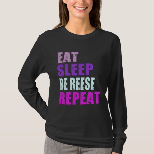 T-shirt Reese Eat Sleep Be Repeat Reese (Devant)