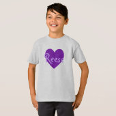 T-shirt Reese en violet (Devant entier)