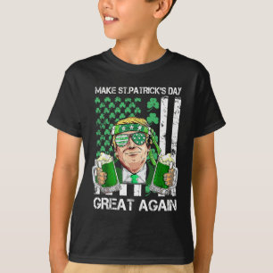 T-shirt Refaire la Saint-Patrick Grande Encore Drôle Trum