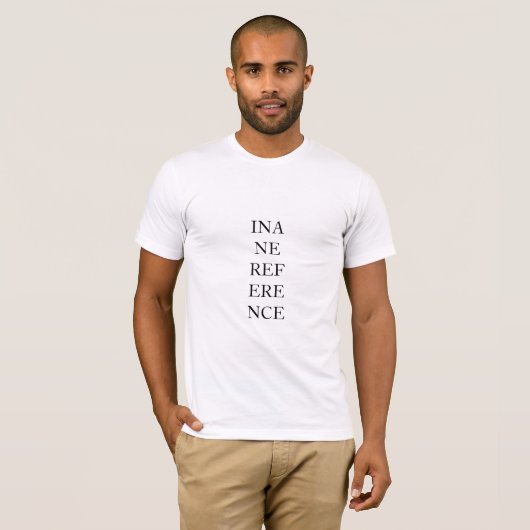T-SHIRT RÉFÉRENCE INANE (Devant entier)