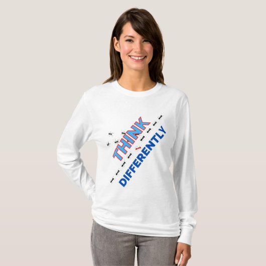 T-shirt Réfléchir différemment (Devant entier)