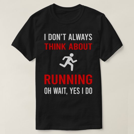 T-shirt Réfléchissez à l'exécution du Runner Run (Design devant)