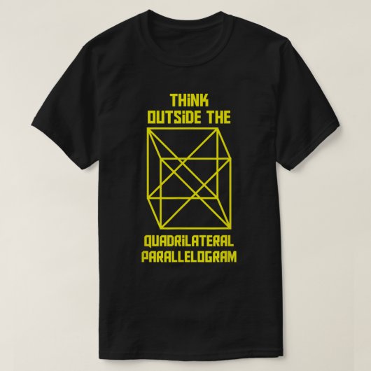 T-shirt Réfléchissez À L'Extérieur De La Mathme Quadrilaté (Design devant)