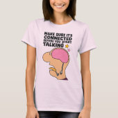 T-shirt Réfléchissez avant de parler - Drôle cerveau desig (Devant)