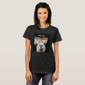 T-shirt Réfléchissez moins, plus d'imbécile, Alpaca toofy  (Devant entier)
