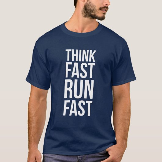 T-shirt Réfléchissez Rapidement Pour Exécuter Le Compteur (Devant)