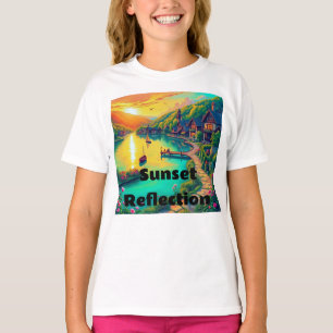 T-shirt Reflet de coucher de soleil serein