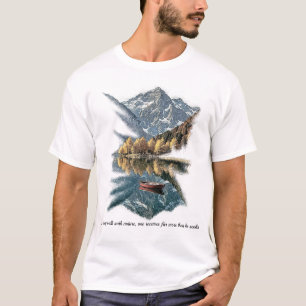T-shirt Reflet de montagne majestueux et art de la nature