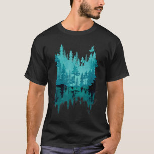 T-shirt Reflet des arbres à l'extérieur Nature Faune Forêt