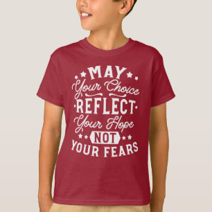 T-shirt Refléter l'espoir et non la peur – Citation motiva