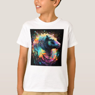T-shirt Reflets Abstraits : Hippo Éclaboussure De Couleur,