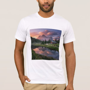 T-shirt Reflets d'un lever de soleil alpin