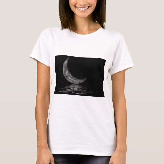 T-shirt Réflexion Crescent Lune Noir & Blanc (Devant)