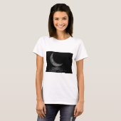 T-shirt Réflexion Crescent Lune Noir & Blanc (Devant entier)
