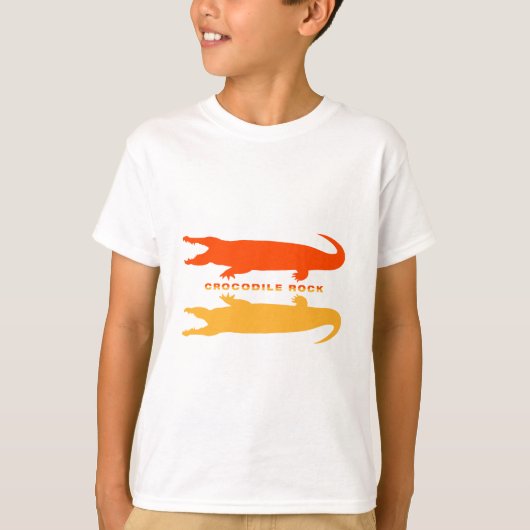 T-shirt Réflexion crocodile (orange) (Devant)