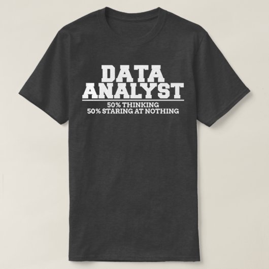 T-shirt Réflexion de l'analyste de données (Design devant)