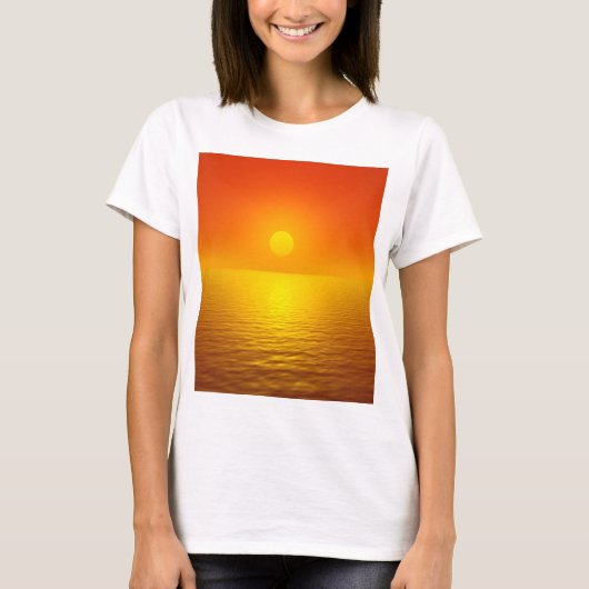 T-shirt Réflexion du coucher de soleil (Devant)