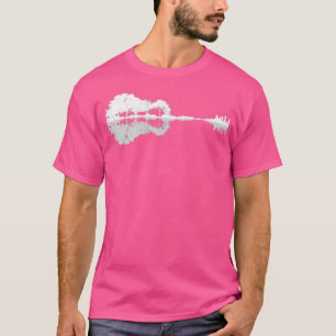 T-shirt Réflexion naturelle de la forêt de guitare acousti