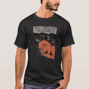 T-shirt Réflexion Occupée Sur Les Filles Beauté Girl Sur L