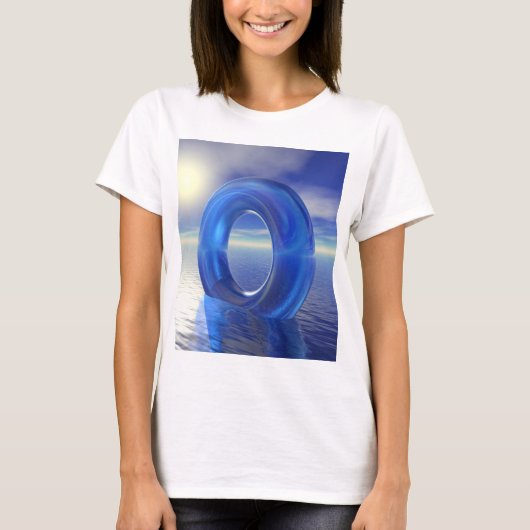 T-shirt Réflexions bleues (Devant)