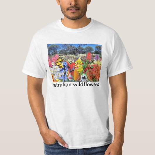 T-shirt RÉFLEXIONS des fleurs sauvages d'Australien d'once (Devant)
