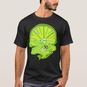 T-shirt Réflexions sur la chaux d'été avec le sel flottant