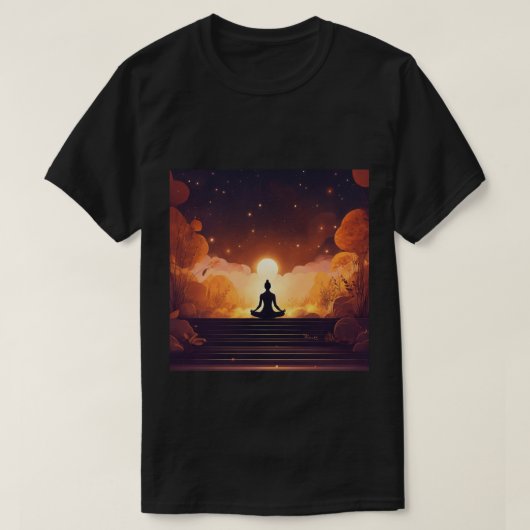 T-shirt Réflexions Zen : Méditation Bouddha Plan Collecte (Design devant)