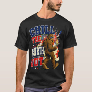 T-shirt Refroidir le quatrième de façon drôle bigfoot camp