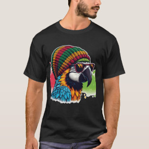 T-shirt Refroidissement Vibe Cool Rasta Dreadlocks Parrot