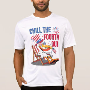 T-shirt Refroidissez le quatrième avec un pélican patriote