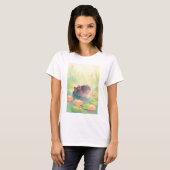 T-shirt Refuge Floral d'Étang Hippopotame dans la Forêt (Devant entier)