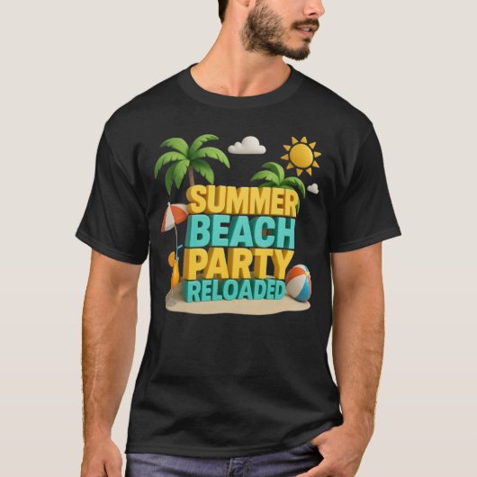 T-shirt Refus de plage d'été (Devant)