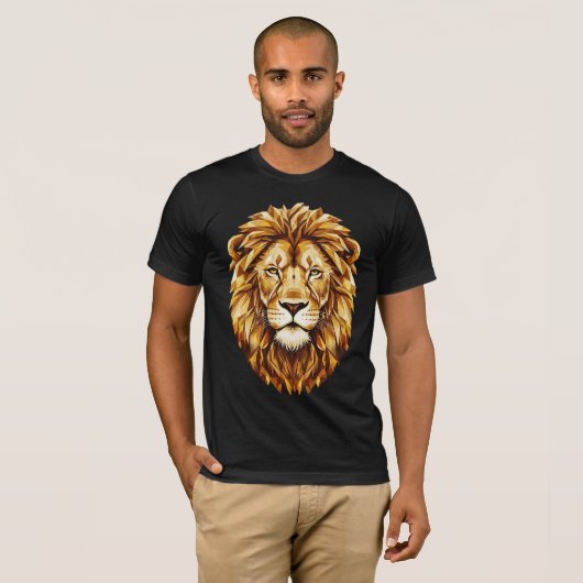 T-shirt Regal Citrine Lion Head (Devant entier)