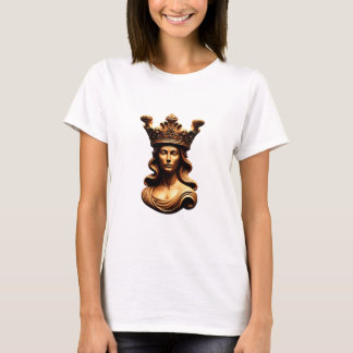 T-shirt Regal Golden Queen buste avec couronne ornée