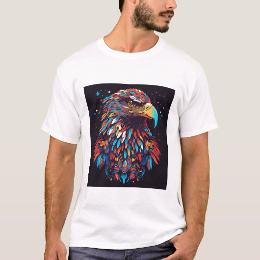T-shirt Regard d'aigle psychédélique (Devant)