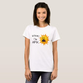 T-shirt "Regard ! Je suis pièce en t d'AFK" - jaune (Devant entier)