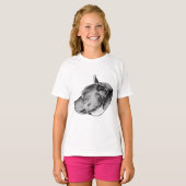 T-shirt regard manga puissance (Devant entier)