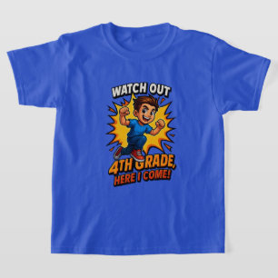 T-shirt Regarder la bande dessinée de 4e année Retour à l'
