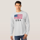 T-shirt Regarder vintage Drapeau US (Texte noir) (Devant entier)