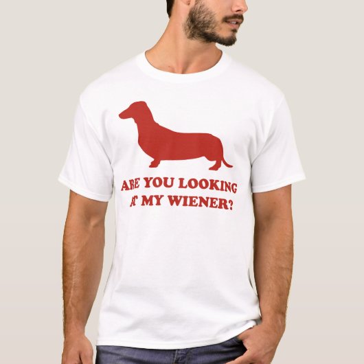 T-shirt Regardes-Tu Mon Wiener ? (Devant)