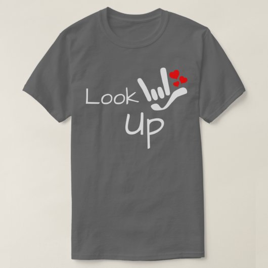 T-shirt REGARDEZ avec I LOVE VOUS signer plus coeurs ASL S (Design devant)