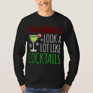 T-shirt Regardez comme des cocktails Amusants Joyeux Noël