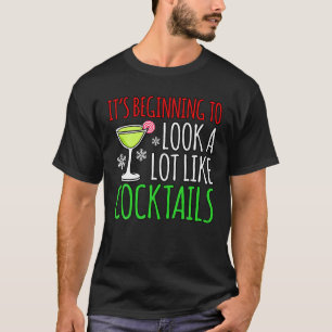 T-shirt Regardez comme des cocktails amusants joyeux Noël
