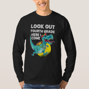 T-shirt Regardez Dinosaure De Quatrième Année Avec Sac À D