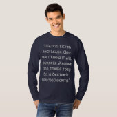 T-shirt Regardez écouter et apprendre (Devant entier)