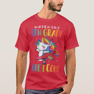 T-shirt Regardez La 4e Année Ici Je Reviens Unicorn À Sc