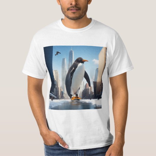 T-shirt Regardez où vous allez le pingouin (Devant)