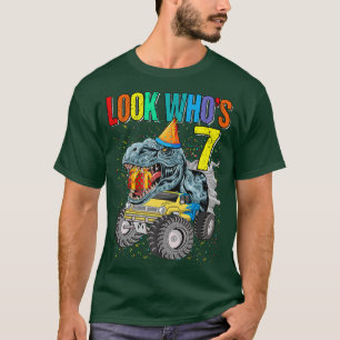 T-shirt Regardez qui est 7e anniversaire Monster Truck Din