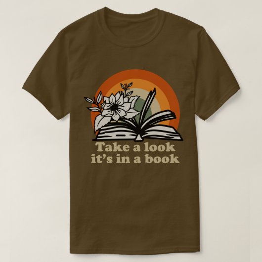 T-shirt Regardez Son Dans Un Livre Funny Rainbow Bookworm (Design devant)